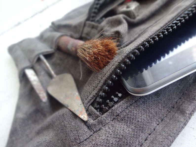 Grey Waxed Canvas Hip Pack Utility Bag Waxed Utility Belt Etsy UK