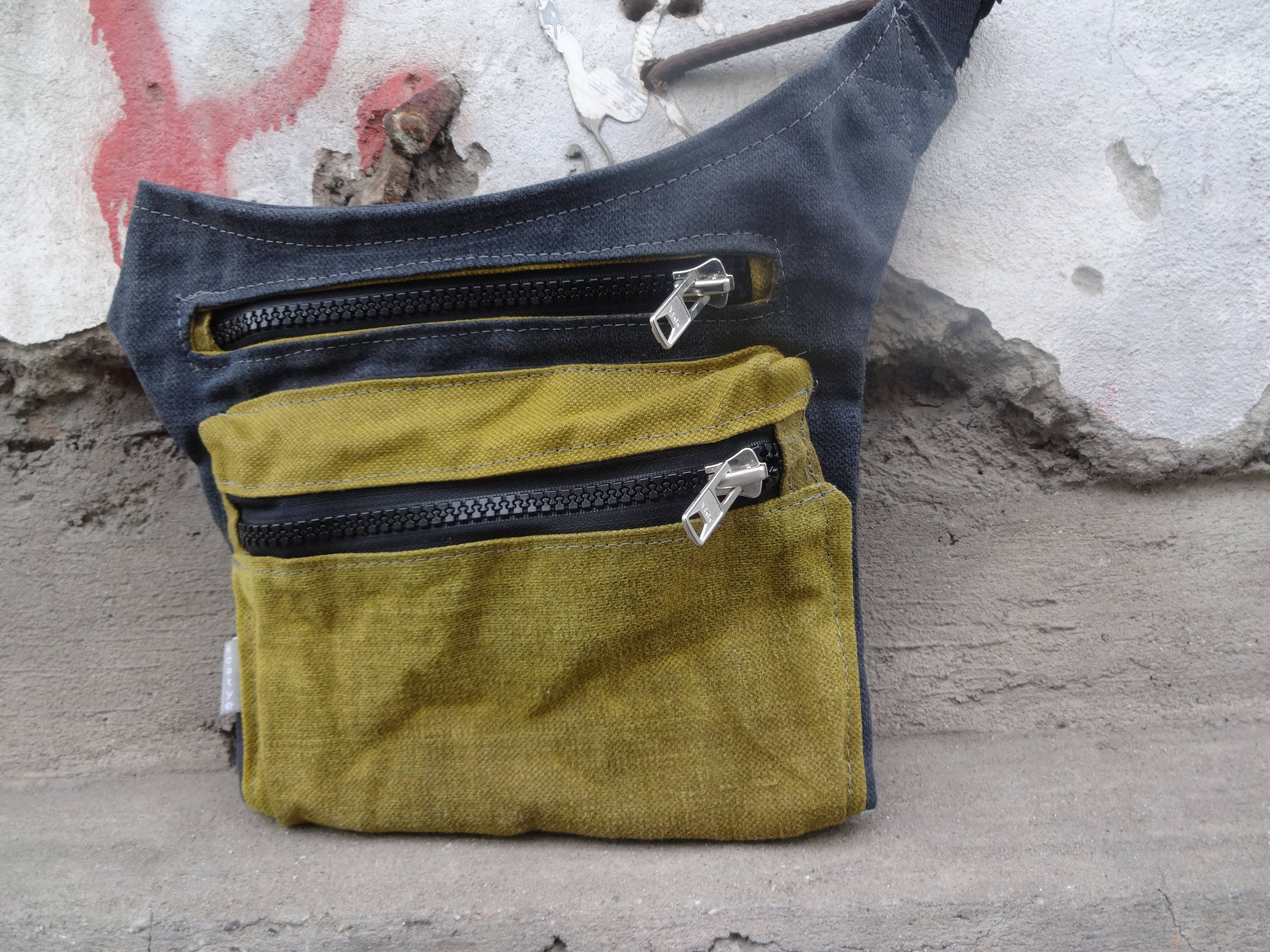 Waxed Canvas Hip Bag, Babywearing Bag Canvas Belt Bag, Fanny Pack