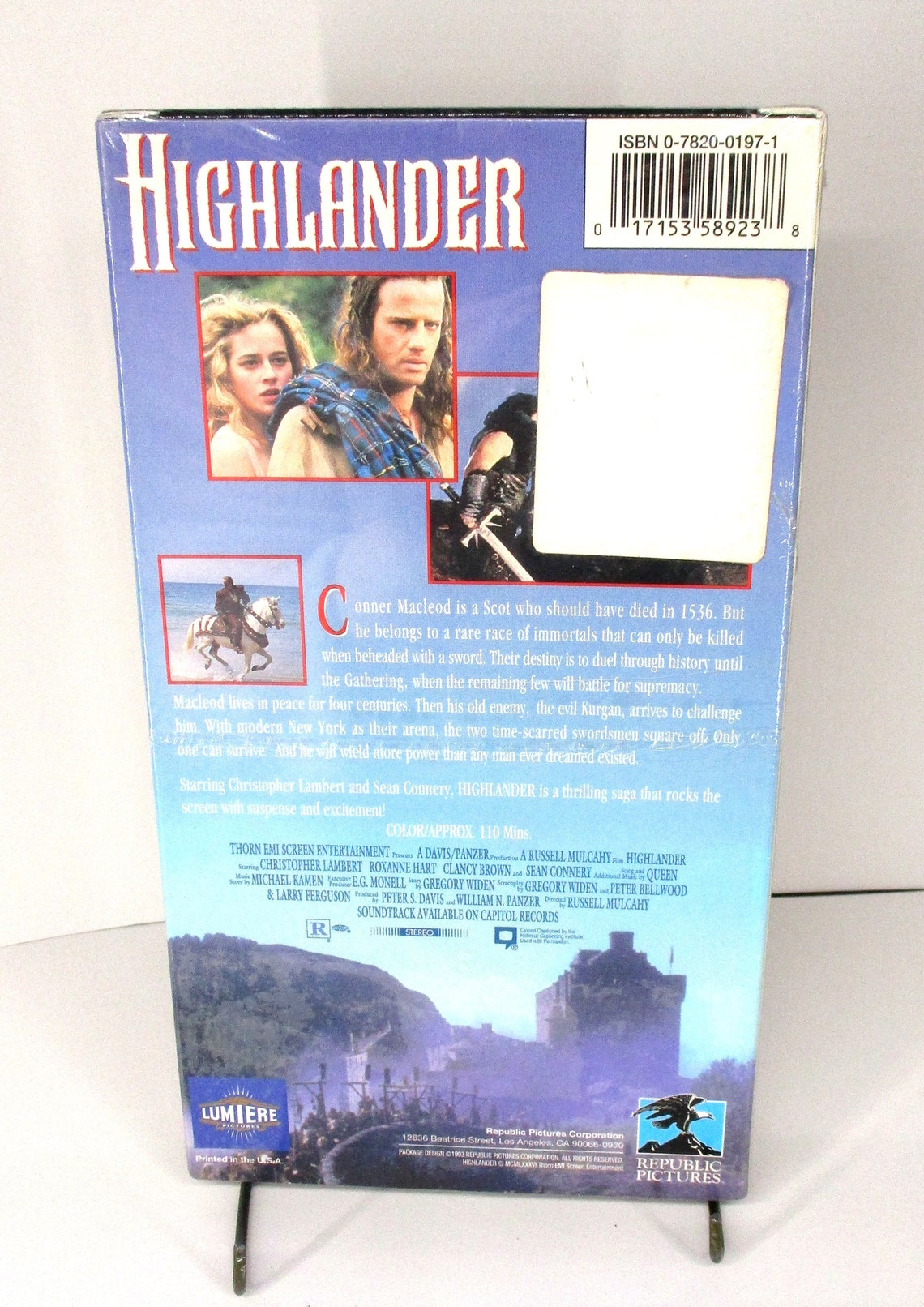 Highlander (1993, VHS, Brand New W/ Watermark) Sean Connery ...