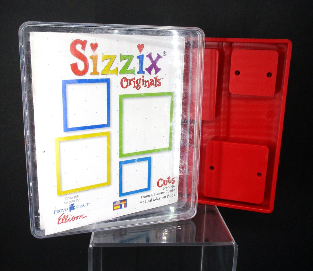 Sizzix Originals Frames, Square Combo, Red Die, W/ Case, Scrapbooking ...