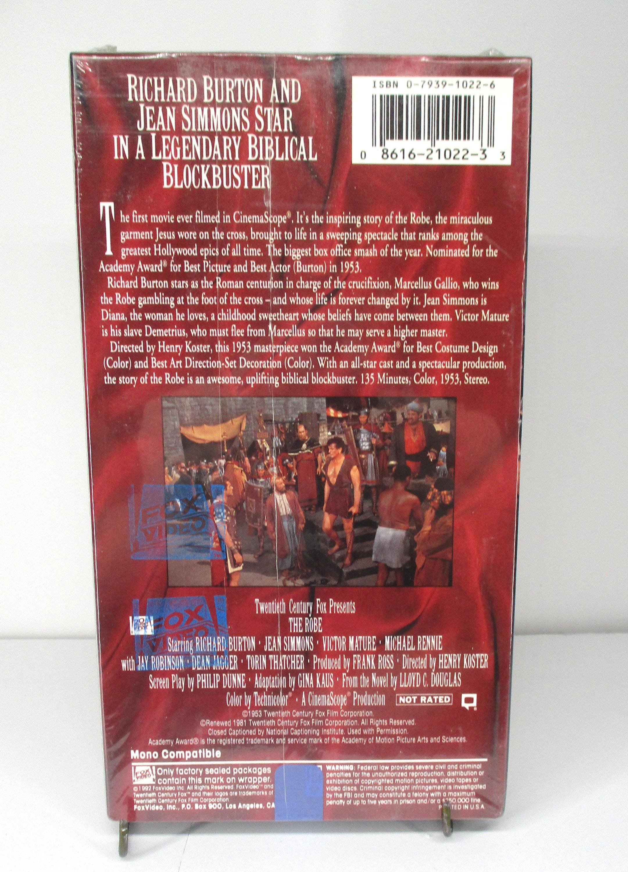 The Robe (VHS, 1998, Brand New W/ Watermark) Richard Burton, Jean Simmons -  Etsy, image size:2161x3000