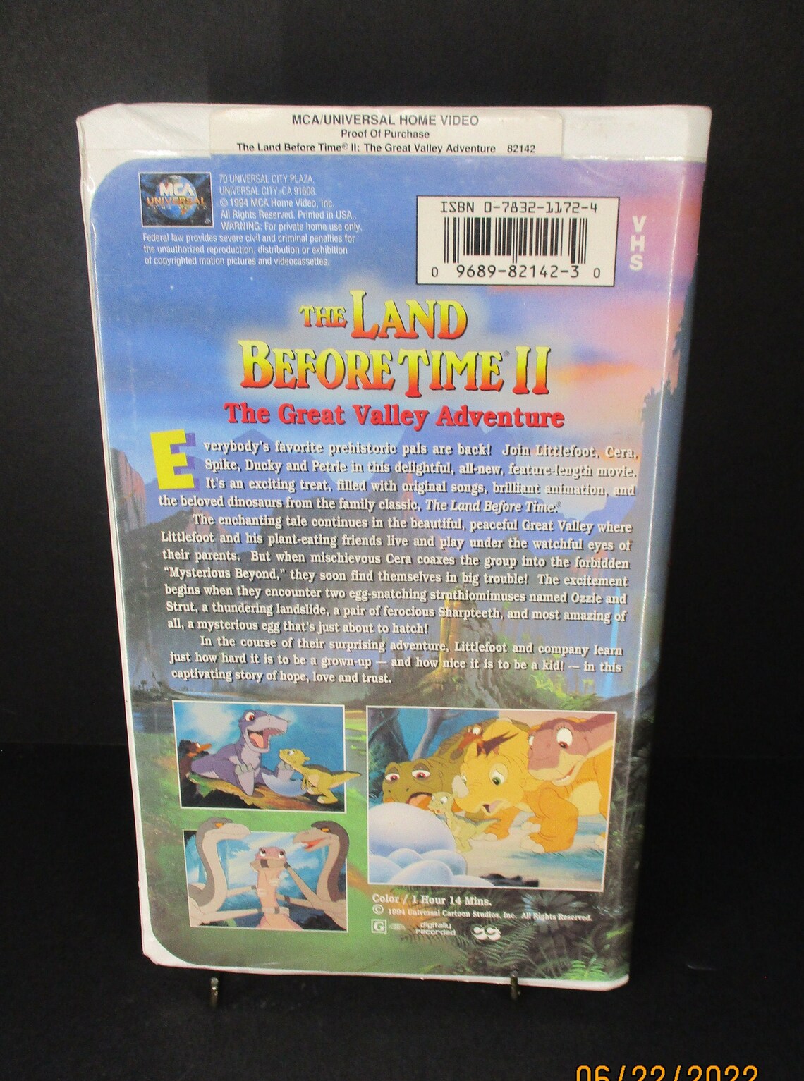 The Land Before Time II: the Great Valley Adventure (VHS, 1994 ...