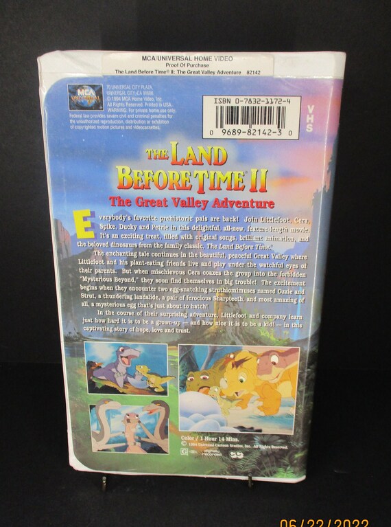 The Land Before Time II: the Great Valley Adventure (VHS, 1994