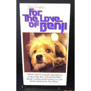 Joe Camp&#39;s For The Love Of Benji (VHS) Family Movie Collectible