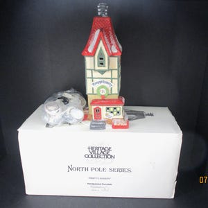 Dept 56 North Pole Series Rimpy&#39;s Bakery W/ Lighting Element New  Retired
