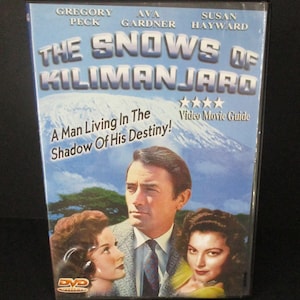 The Snows of Kilimanjaro (DVD) Gregory Peck, Ava Gardner
