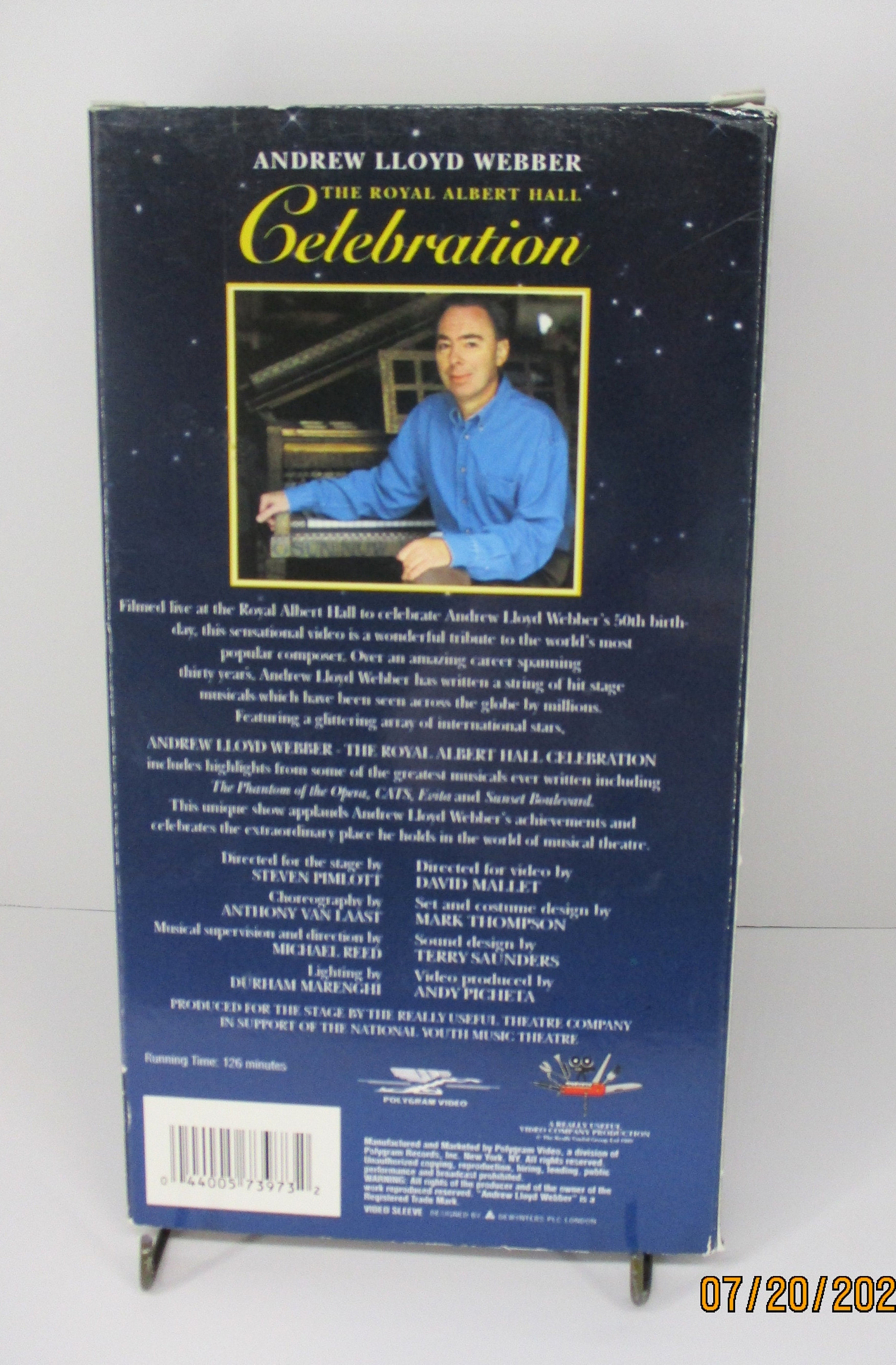 Andrew Lloyd Webber the Royal Albert Hall Celebration VHS, 1998 - Etsy