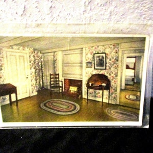 Munroe Tavern-Lexington, Mass.-Room Where Washington Dined-vintage Carte postale