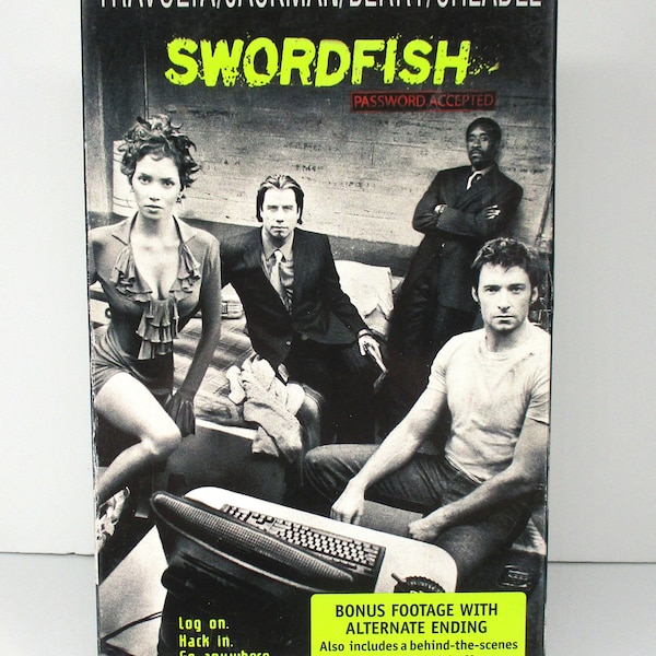 Swordfish (VHS, 2001, Bonus Footage) Hugh Jackman, Halle Berry