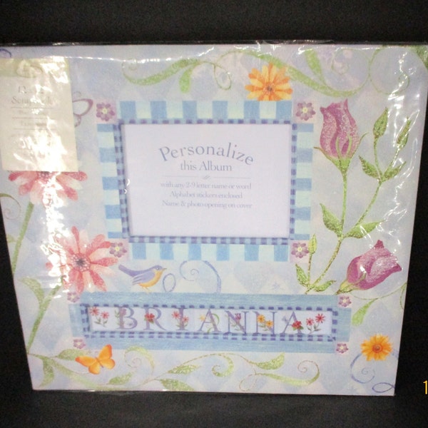 Marcella by Kay 12x12 Blue Floral Scrapbook Post Bound W/ Pages Brand New