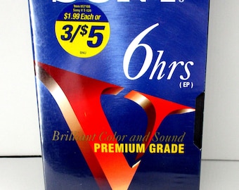 Sony 6 Hour Premium Grade High Durability T-120 VHS Tape Brand New