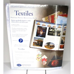 Creative Memories Textiles Printed Photo Mounting Paper 6 Colors 12 Sheets, 2003