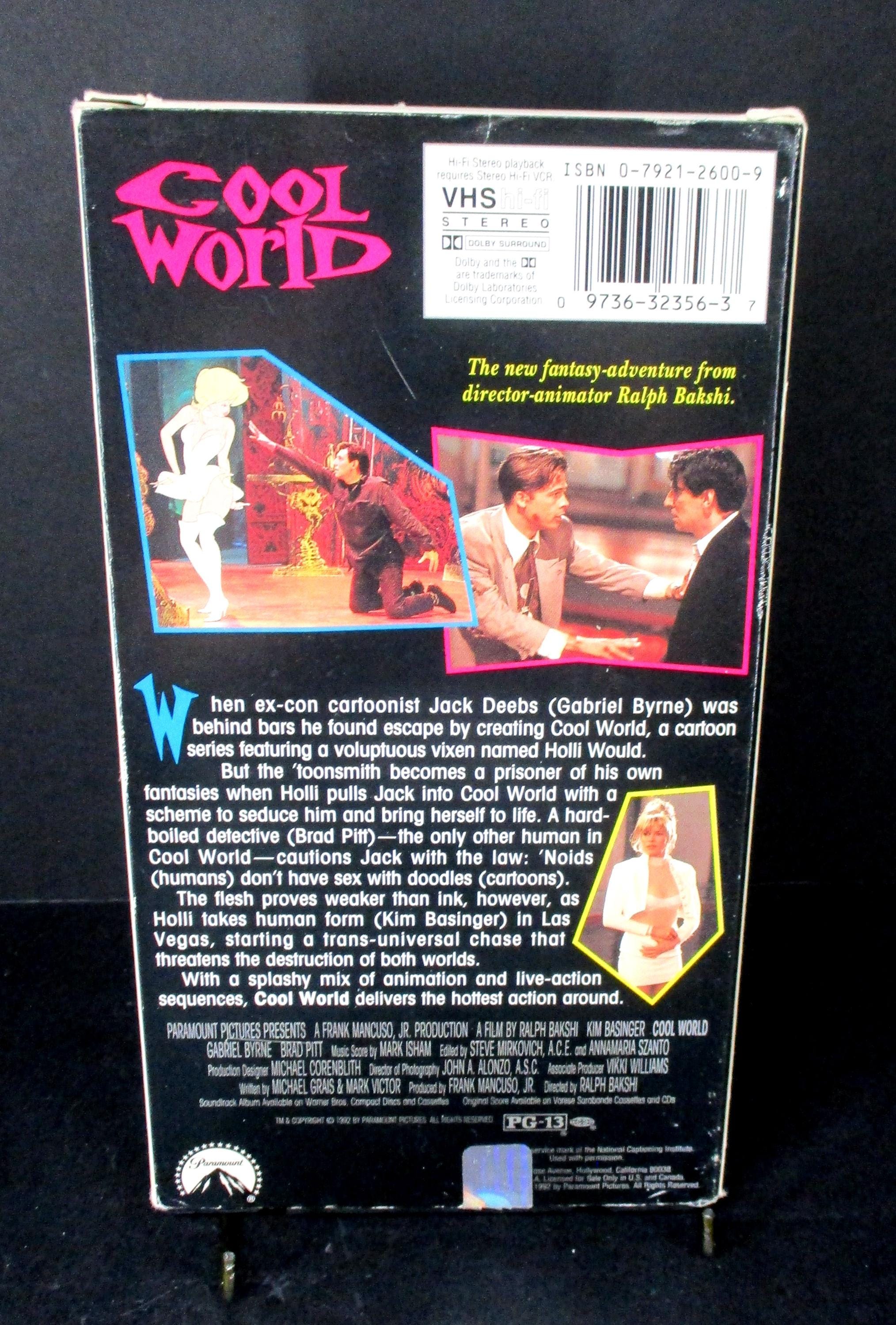 Cool World (VHS, 1992) Brad Pitt, Kim Basinger Live Action, Adult