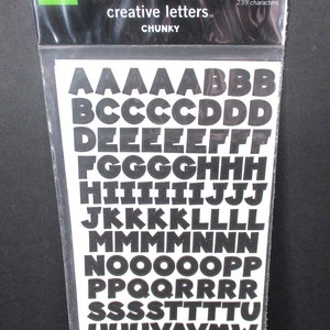Making Memories Black Chunky Letters,  Punctuation & Numbers (2007 Brand New)