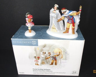 Department 56 Christmas In The City Crystal Ice King & Queen Limited Edition New