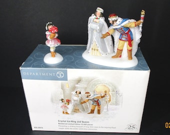 Department 56 Christmas In The City Crystal Ice King & Queen Limited Edition New