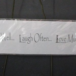 Quick Quotes Instant Journaling Live Well Laugh Often Love Much Vellum New