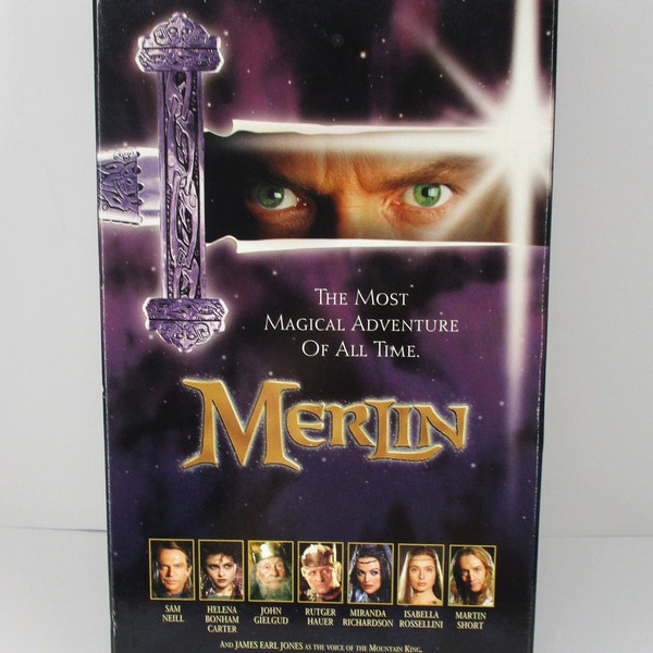 Merlin (VHS, 1998, Hallmark) Helena Bonham Carter, Martin Short