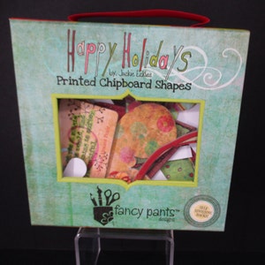 Fancy Pants Designs Happy Holidays Printed Chipboard Shapes Christmas Brand New