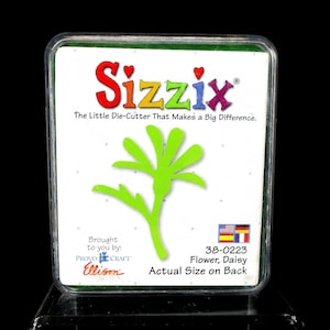 Sizzix Daisy W/ Stem Small Green Original Die W/ Case Scrapbooking Retired