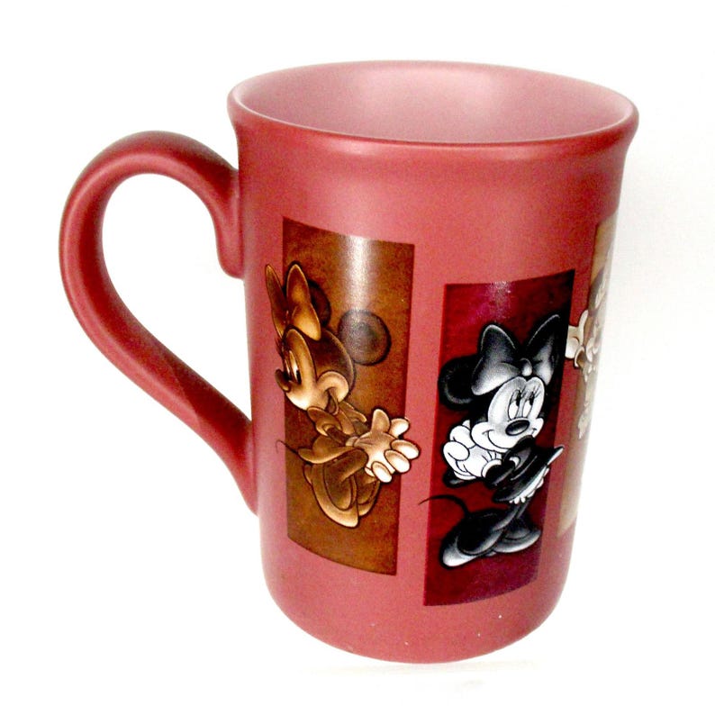 Disneyland Minnie Mouse Poses Maron Coffee Mug Novelty, Authentic Disney Parks image 3