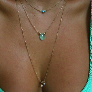 Chalcedony Necklace | Gold