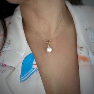 Toggle Clasp || Teardrop Freshwater Pearl Necklace || Gold
