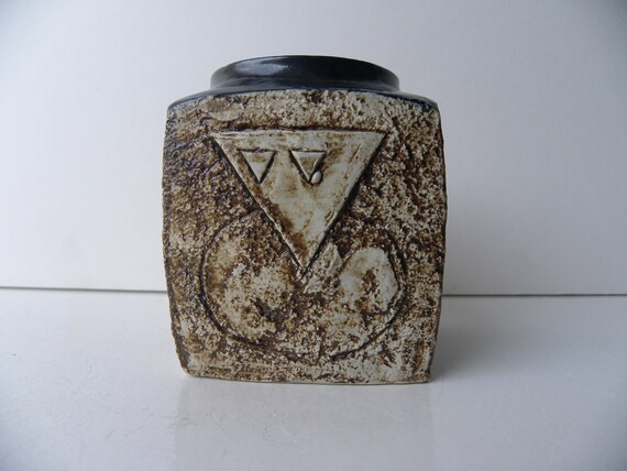 Troika Pottery Marmalade Vase Penny Black Etsy