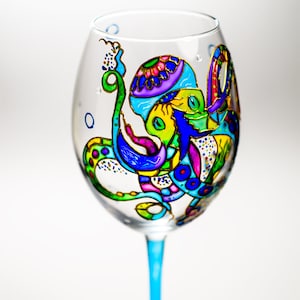 Octopus Wine Glasses Beach Bridal Shower Octopus Art Cephalopod Geek Gift Tropical Wedding Glasses Home Gift