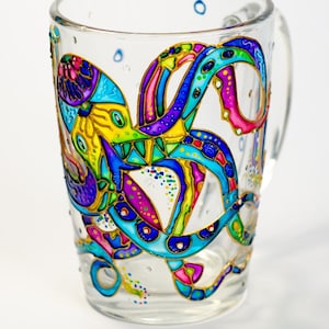 Octopus Coffee Mug Personalized Octopus Gift, Nautical Ocean Creature Mug, Coastal Decor Beach Gift idea Beach mug