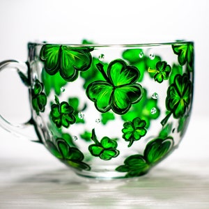 Shamrock Mug, Personalized St Patricks Day Gift, Good Luck Gift, Clover Coffee Mug, St Patrick Day image 3