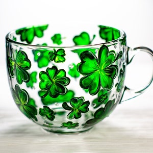 Shamrock Mug, Personalized St Patricks Day Gift, Good Luck Gift, Clover Coffee Mug, St Patrick Day image 1