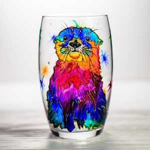 Personalized Otter Wine Glass, Funny Custom Wine Tumbler, Custom Sea Otter Gift