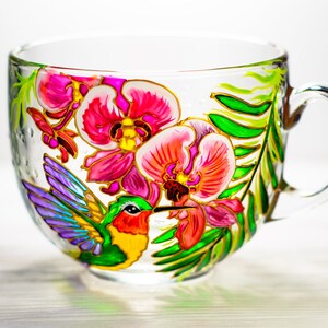 Hummingbird Mug, Personalized Hummingbird Cup for Mom, Grandma Gift