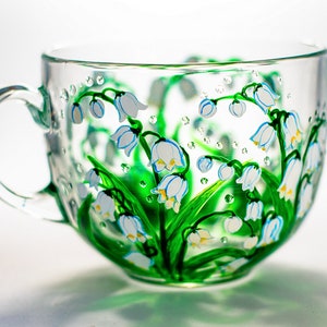 Lily of the Valley Flowers Mug, Special Birthday Coffee Mug, May Birth Flower Mug, 50th Birthday Gift