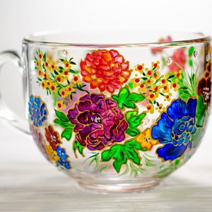 Woodland Mug, Personalized Step Mom Gift, Personalized Mothers Day Gift, Flowers Coffee Mug