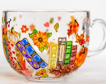 Book Lover Mug, Cozy Fall Reading Cup, Personalized Bookworm Gift