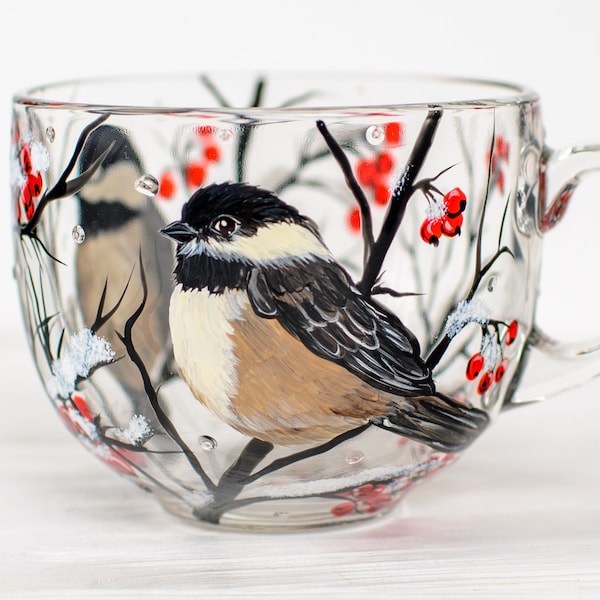 Meise Becher, Vogelbeobachter Geschenk, personalisierte Vogel-Liebhaber-Kaffeetasse