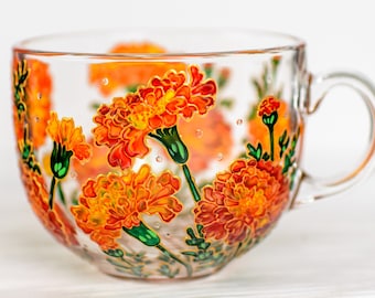 Birth Flower Mug, Birthday Gift for Her, Custom Flower Mug