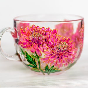 Personalized Birth Month Flower Mug, Floral Coffee Cup, Birthday Gift for Mom or Grandma