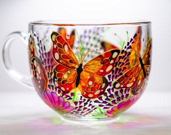 Butterfly Mug Monarch - Butterflies Coffee Mug - Butterfly Grandma Gift - Personalized Butterflies Gift