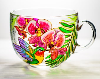 Hummingbird Mug, Personalized Mothers Day Gift, Hummingbird Gifts for Women, Grandma Gift