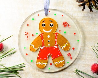 Gingerbread Man Ornament, Personalized Christmas Ornament, Stocking Stuffer Xmas Decorations, Stocking Fillers