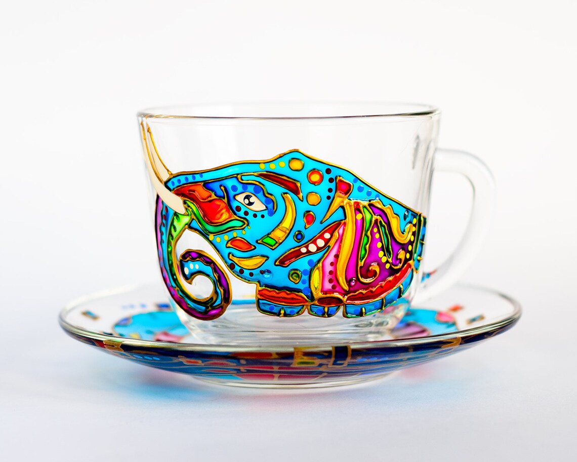 Elephant Tea Cup and Saucer Tea Set Best Friend Gift Mug Etsy