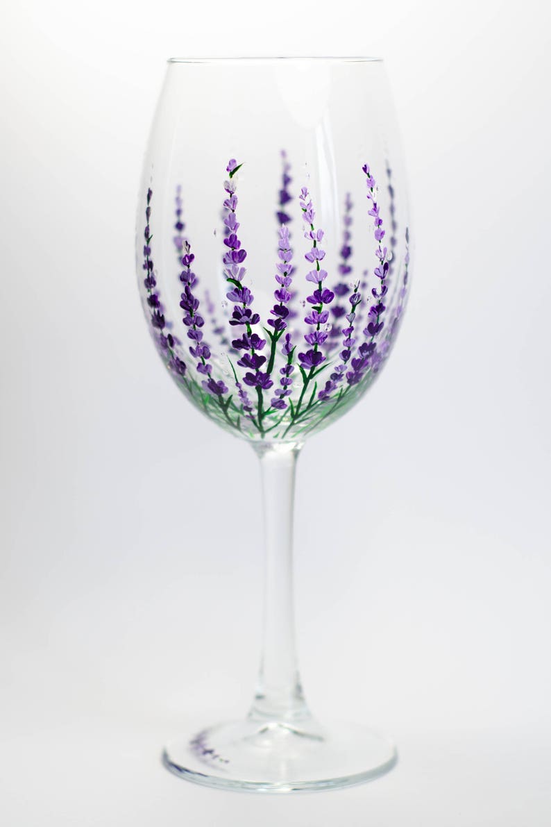 Wedding Glasses Set of 4 Purple Wine Glasses Hand Painted Etsy Australia