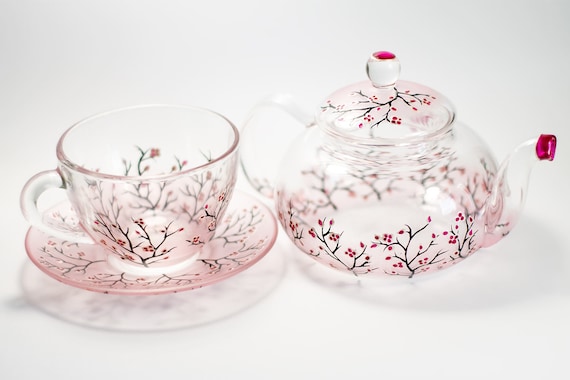 Customized Drinking Tea Set Clear Glass Cup with Plate Holder - China Tea  Set and Glass Cup Set price