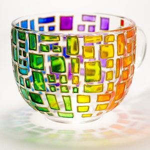 Handmade Mug, Rainbow Coffee Mug, Colorful Personalized Mothers Day Gift image 5