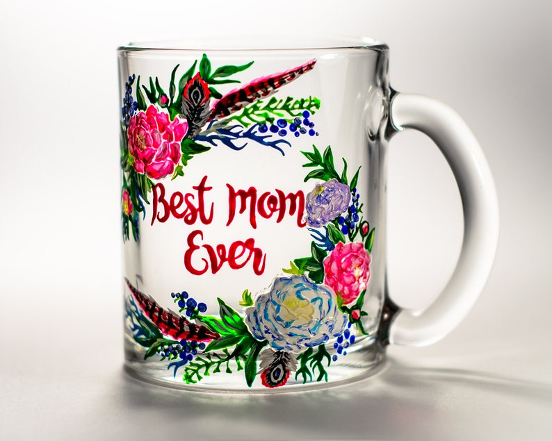 Best Mom Ever Mug Floral Personalized Mothers Day Gift and Etsy
