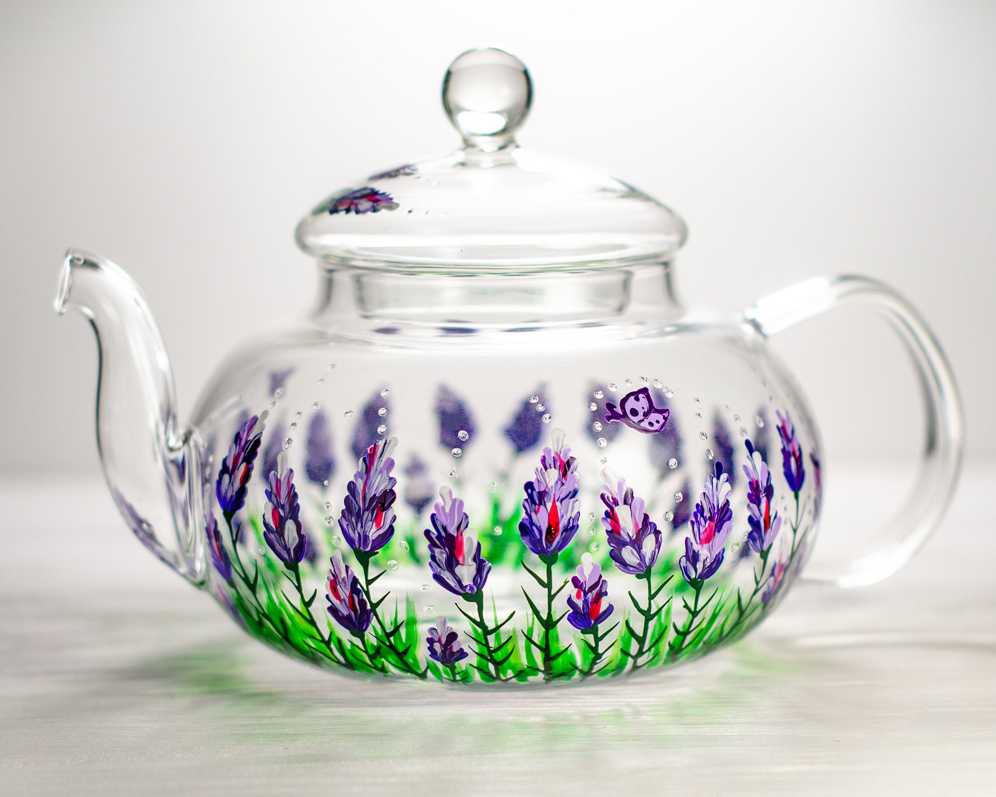 Purple Flowers Teapot Personalized Wedding Gift for Mom from Etsy