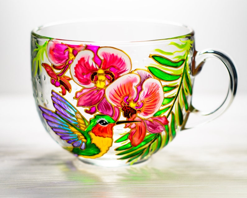 Hummingbird Mug, Personalized Mothers Day Gift, Hummingbird Gifts for Women, Grandma Gift image 1